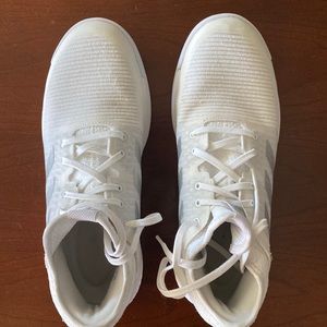 Adidas volleyball shoes. Worn partially through the season. Paid $160.